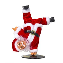 Jouet électrique chantant le père noël, poupée musicale inversée, jouets en peluche amusants, cadeaux de noël, nouvel an et d'anniversaire pour enfants