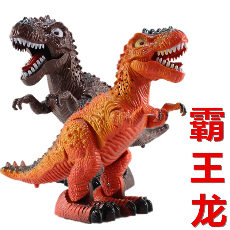 Электрический светильник и звук динозавр Реплика T-REX Брахиозавр Трицератопс Животное Динозавр Модель игрушка для мальчиков Набор