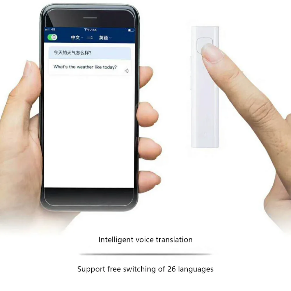 Смарт-гарнитура с переводом голоса, беспроводной Bluetooth 4,1, переводчик, стерео наушники, гарнитура с переводом голоса в реальном времени