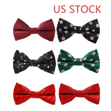 Рождественский галстук-бабочка Мужская мода для мужчин s мальчик регулируемый галстук-бабочка для смокинга формальный бизнес Свадебный галстук мужской костюм рубашка подарок Рождество