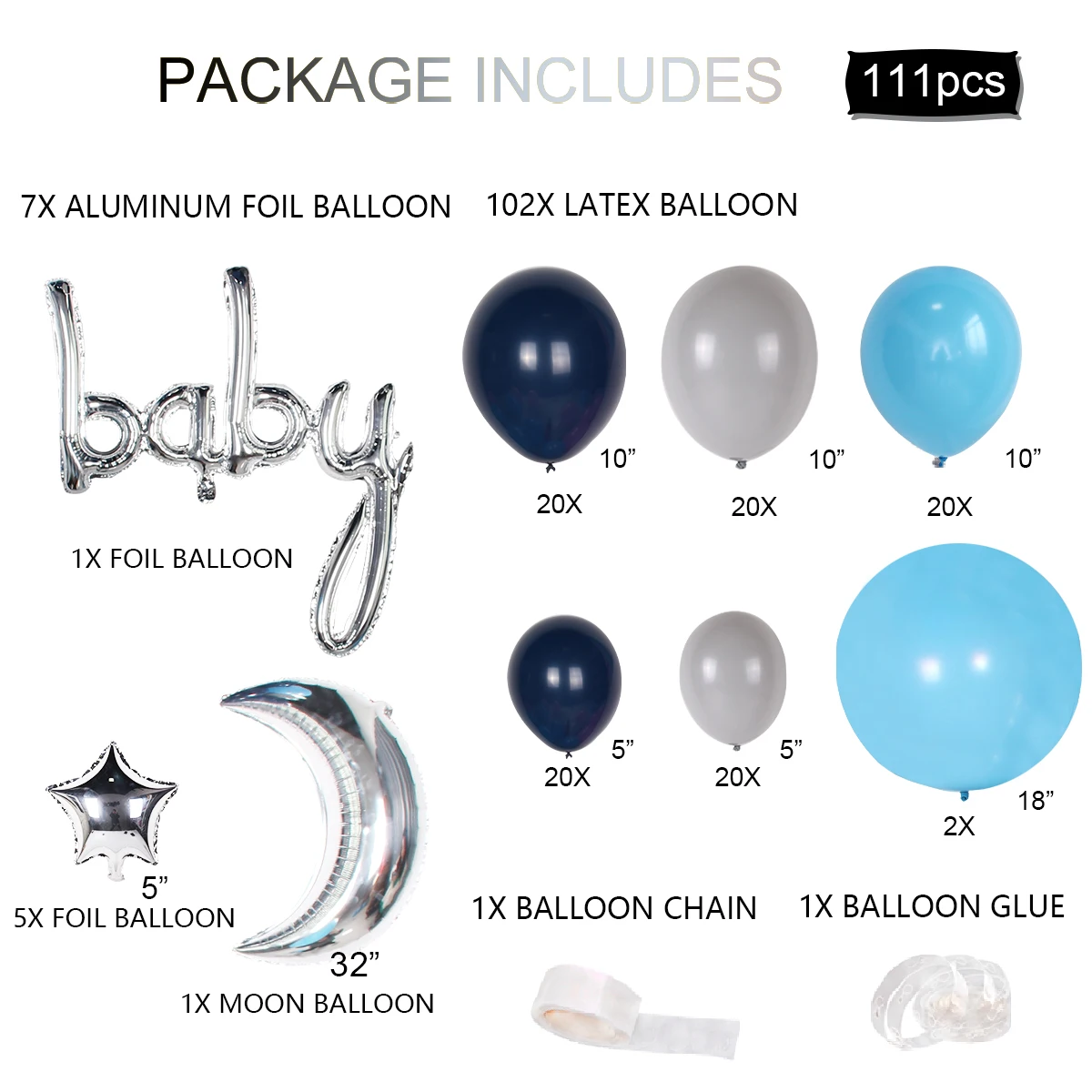 PATIMATE Воздушный Шар АРКА комплект гирлянды DIY латексные шары для свадьбы, дня рождения, вечеринки, украшения для детей, мальчиков, малышей