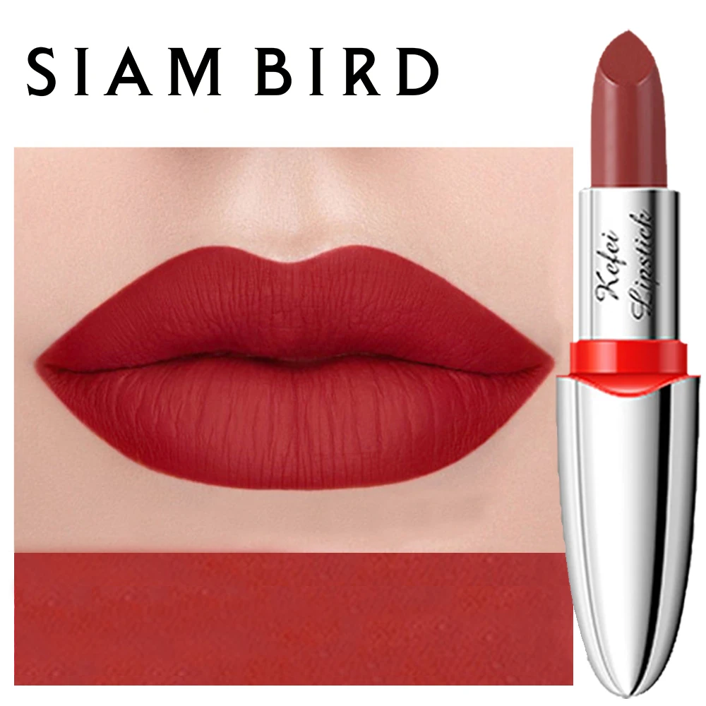 Матовая помада Siambird стойкая для макияжа красная Рубиновая Роза губная