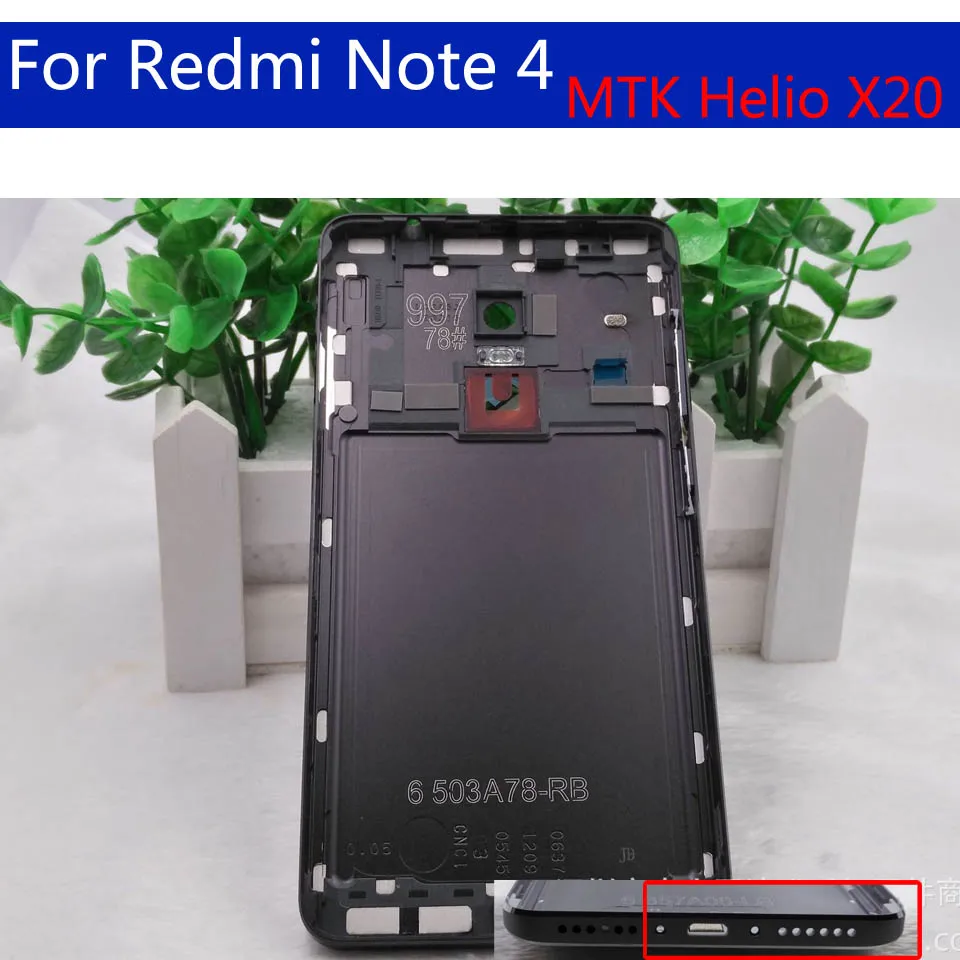 Note4 Battery Back Cover For Xiaomi Redmi Note 4 Back Battery Door Rear Housing Cover Case Chassis Shell replacement
