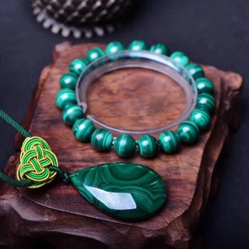 

10MM Malachite Bracelet Size 42 * 32 * 8 Dripping Pendant Set