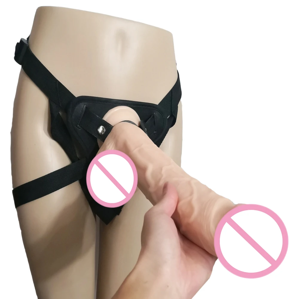 33.5*6CM Big Dildos strapon huge dildo strap on realistic soft penis suction cup harness leather pants sex toy for lesbian women | Красота и
