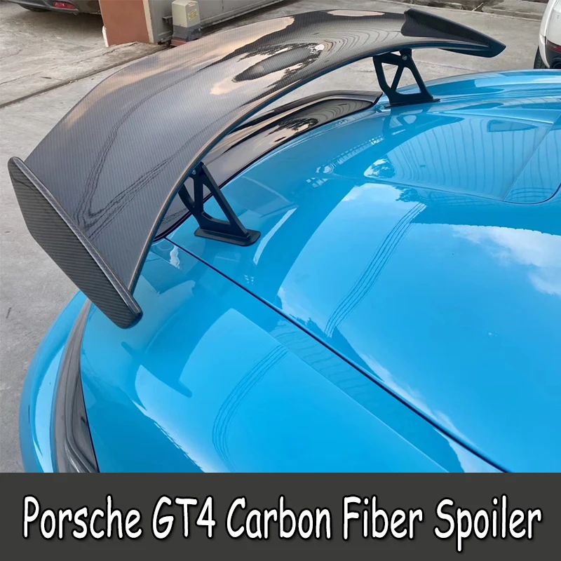 Задний спойлер из углеродного волокна, задние крылья для Porsche Cayman 981 986 987 718 GT4 GT, автомобильные Внешние украшения