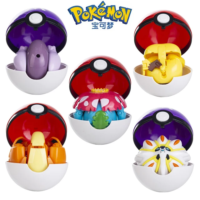 Figuras de acción de Pokémon, figuras de acción de Pokémon, Charizard,  Pikachu, Mewtwo, monstruo de bolsillo, deformación, Pokeball, modelo de