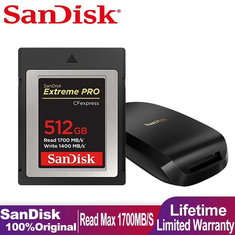 Sandisk Extreme Pro Photographic Cfexpress Memory Card Usb 3.1 Gen2 High  Speeds Xqd Cfexpress Type B Card Reader Raw Recording - Memory Cards -  AliExpress