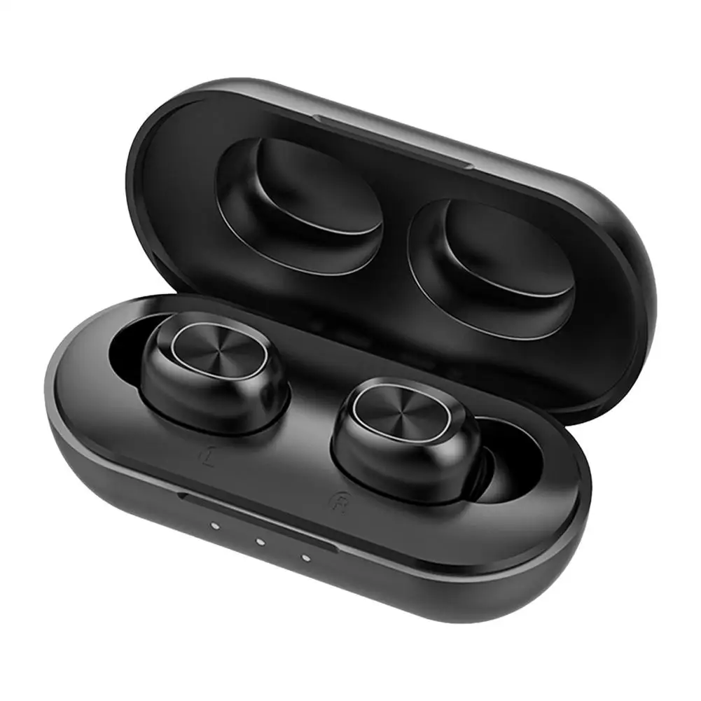 Black 5D беспроводные Bluetooth наушники 5,0 с сенсорным управлением TWS Bluetooth наушники водонепроницаемые 9D стерео музыкальные наушники для домашнего спорта 300 мАч - Цвет: Black