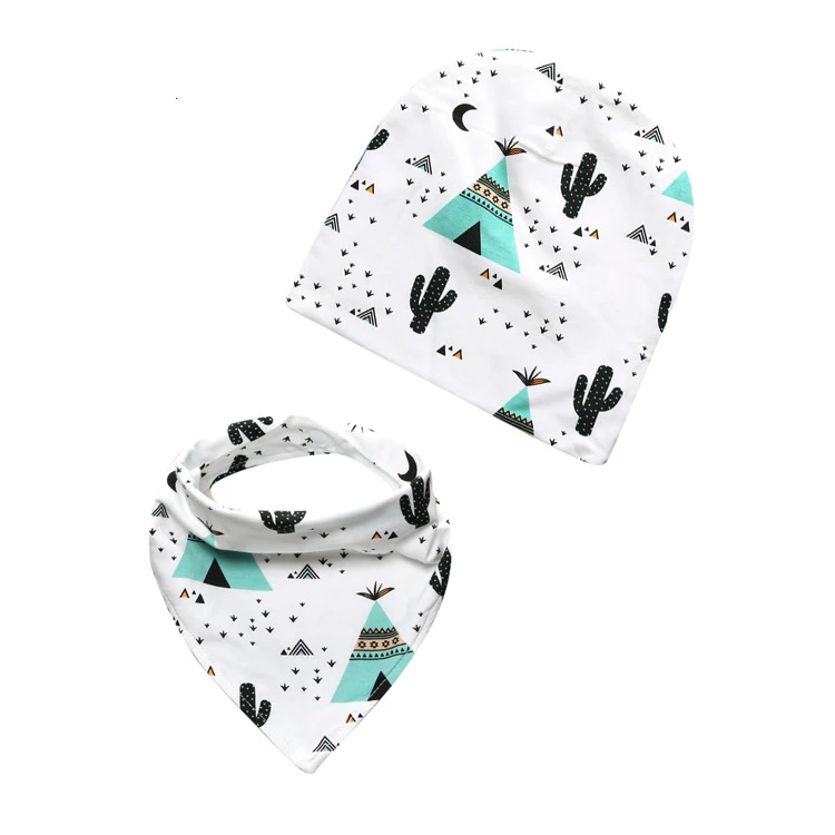 Newborn Children's Girls Kids Child Hat And Scarf Dome Hat Neck Baby Winter Hats Boy Girl Caps Clothes Cap Collar Autumn 0-2T