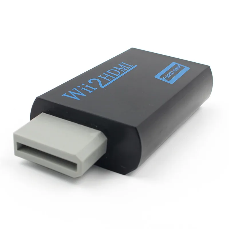 Черный 3,5 мм аудио видео выход Full HD 720P 1080P HDTV монитор для wii в HDMI для wii 2 HDMI адаптер конвертер - Цвет: Черный