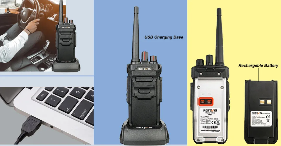 10 шт. RETEVIS RT48/RT648 рация IP67 Водонепроницаемый PMR радио PMR446/FRS VOX 2 Way Радио отель/Ресторан радио Comunicador