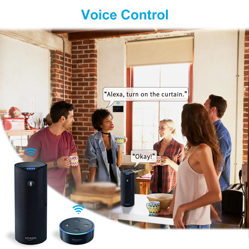Переключатель для штор Tuya Smart Life ZigBee 3 0 с управлением голосом и