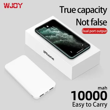 

WJOY 10000mah Powerbank Dual USB Type C Thin Partable Charger External Battary Quick Charge For iPhone Samsung Xiaomi Huawei