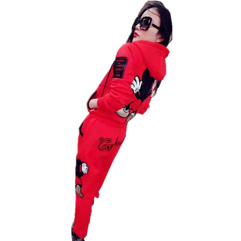 ATKULLQZ Повседневный Спортивный костюм Женская осенне-зимняя Корейская версия Тонкий Модный бархатный свитер с длинными рукавами комплект из 2 предметов
