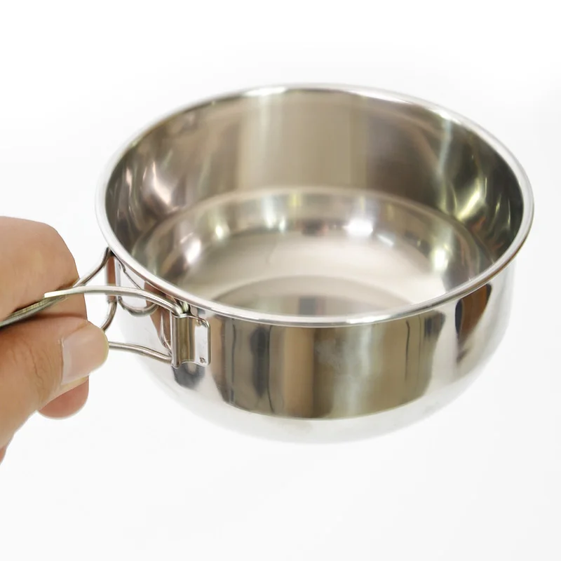 

Quality 304 stainless steel folding bowl Outdoor camping portable picnic bowls set Instant noodle bowl home cookware tableware