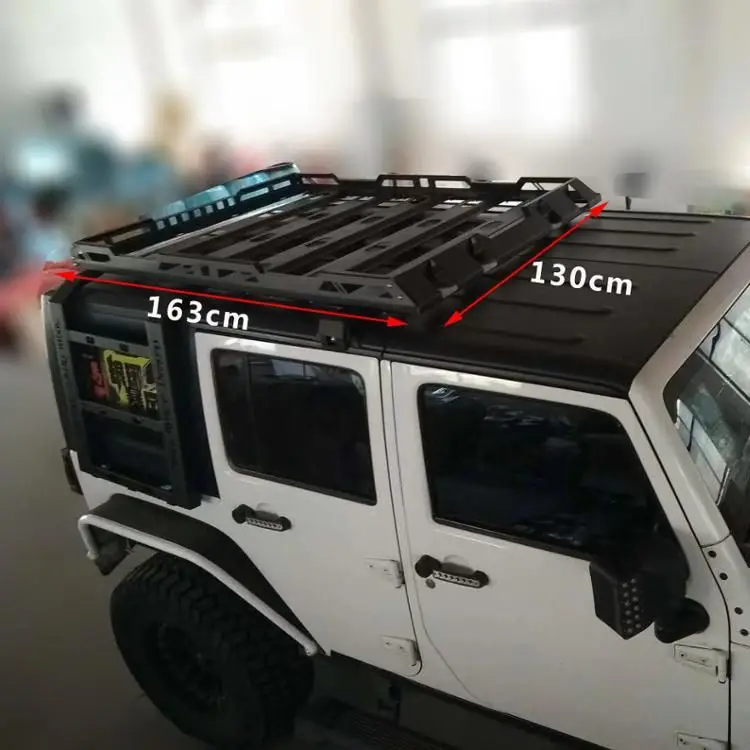 Off Road Series Roof Rack Cargo With Extension Top Luggage Holder Carrier  For Jeep Wrangler Jk 2007-2017 Lantsun - License Plate - AliExpress