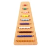 Montessori Wood Bead Toy Colored Bead Stairs with Tray 1-10 Beads Math Early Childhood Education Preschool Training Learning Toy 4