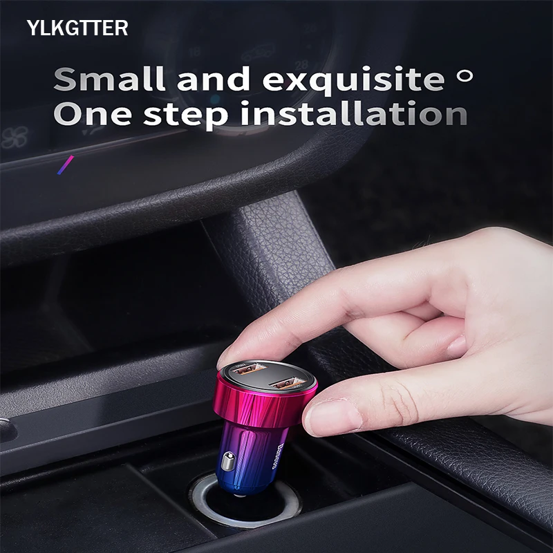 YLKGTTER Magic QC3.0 и PD умное автомобильное зарядное устройство для Iphone X/XR XIAO MI Note 10 huawei Mate30phone3.1A высокотоковое зарядное устройство со светодиодным экраном