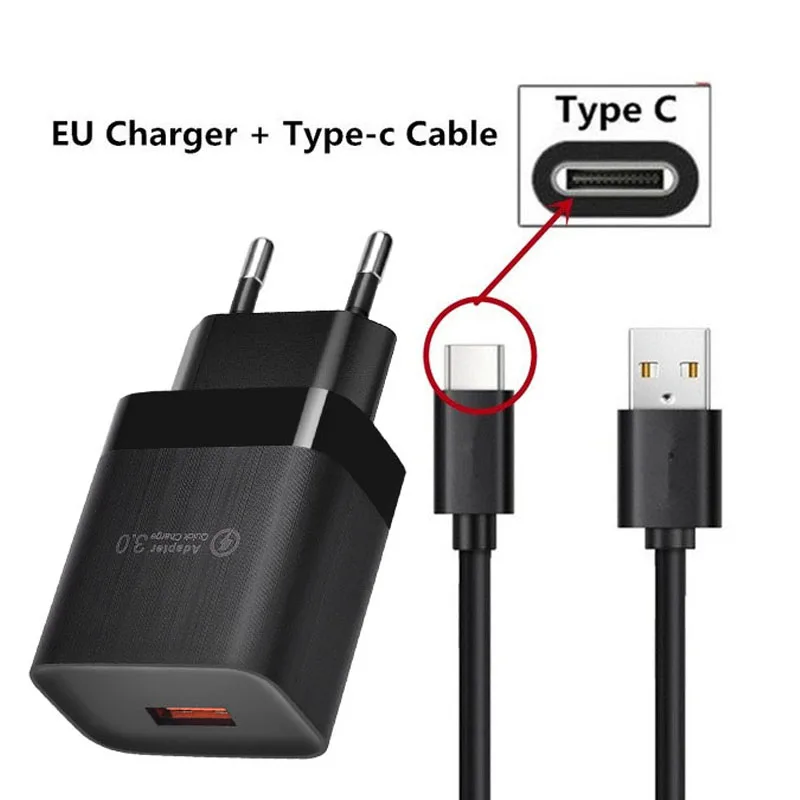 usb c 20w 18W USB Fast Charger Quick Charge 3.0 Phone Charger Cable USB C Micro USB Charger QC 3.0 For Poco X3 Samsung A5 S20 Huawei P40 usb c 65w Chargers