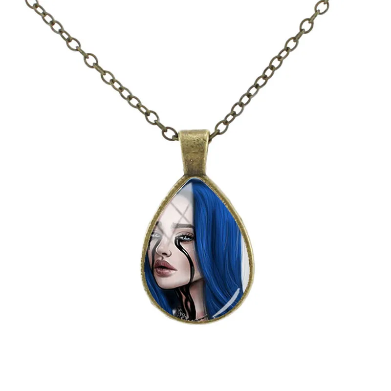 JOINBEAUTY Billie Eilish ожерелье с подвеской-каплей хип-хоп певица стеклянная купольная подвеска женское колье ожерелье HB38 - Окраска металла: HB41