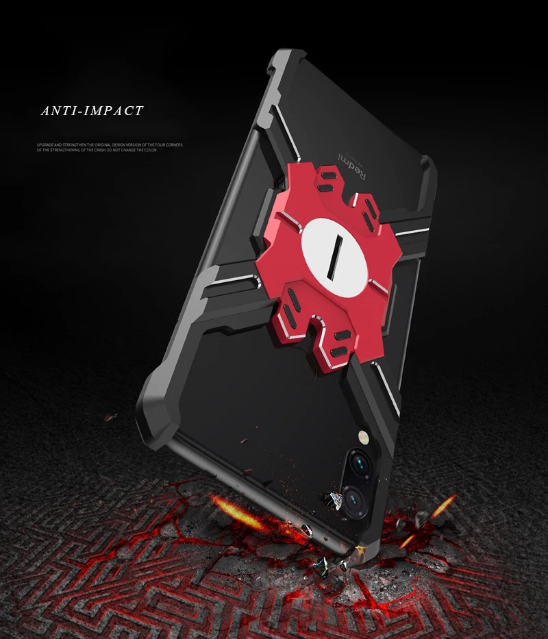 Чехол для Xiaomi Redmi Note 7, чехол для Redmi K20 Pro, защитный чехол, металлический алюминиевый каркас, противоударный чехол для телефона