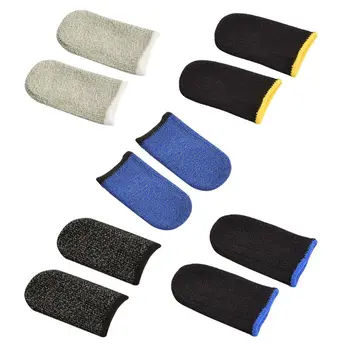 

50 Pair Sweat-Proof Knitted Fabric Finger Cover Game Touch Screen Thumb Game Pad Finger Sleeves for Gaming