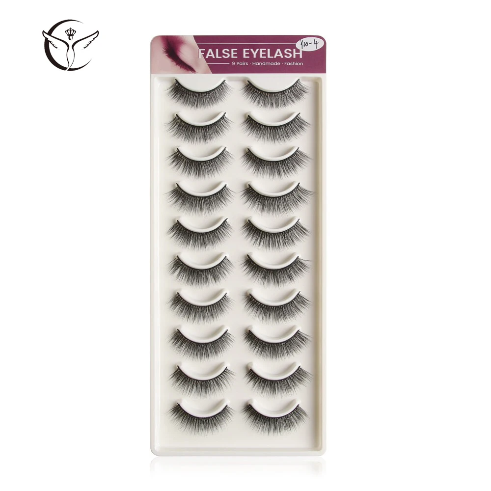 CLOTHOBEAUTY, накладные ресницы, 10 пар, мягкие, ручная работа, натуральные, длинные, толстые, многоразовые, накладные ресницы, наращивание для макияжа - Цвет: CLO-Y10-04