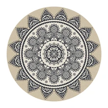 Средиземноморский стиль круглый ковер Гостиная Спальня украшение коврик с цветами