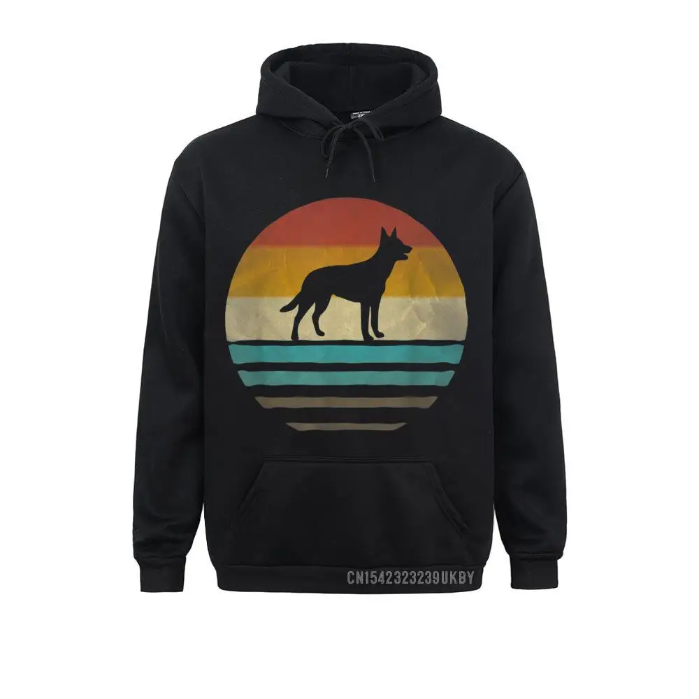 Retro Vintage Sunset Australian Kelpie Dog Breed Silhouette T-Shirt__A10087 Plain Normal Sweatshirts  Long Sleeve Hoodies for Men Hoods Fall Retro Vintage Sunset Australian Kelpie Dog Breed Silhouette T-Shirt__A10087black