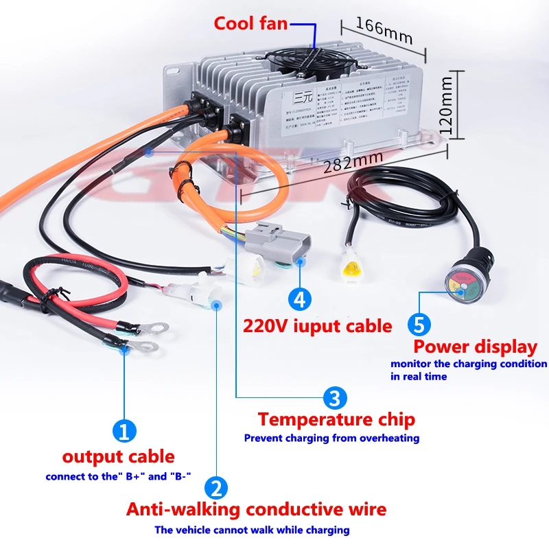 GTK 36V 15A 20A 25A 30A itteligent Charger for 36V 10S li ion 12S Lifepo4 15S LTO lithium battery pack Charger