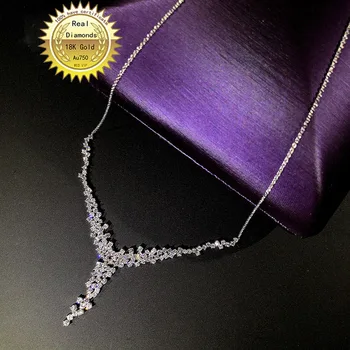 شراء18K عقد ذهب الماس الطبيعي كل استخدام 3ct عقد ألماس
