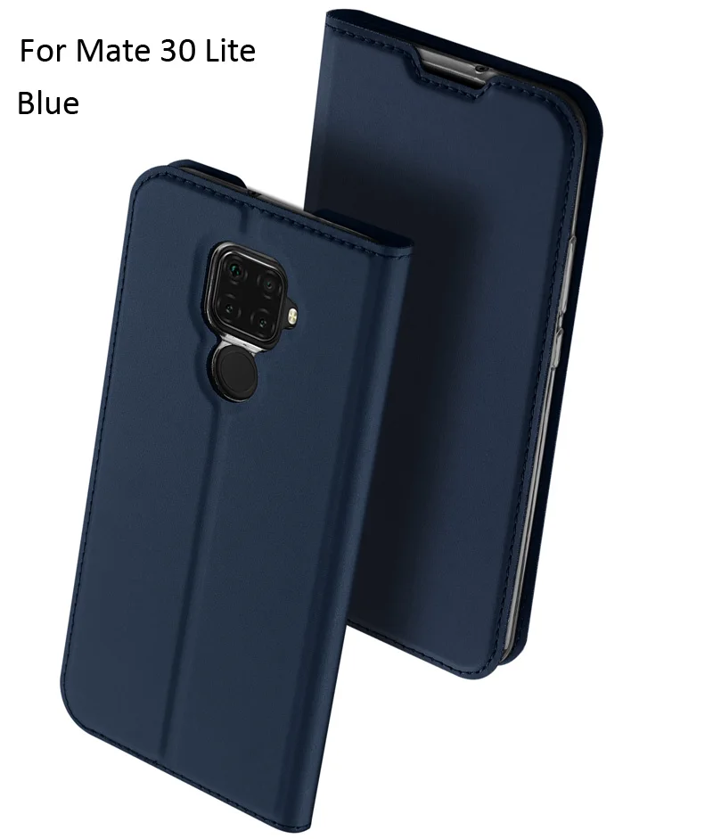 Blue DUX DUCIS чехол для huawei mate 30 Pro книга флип кожаный бумажник Coque чехол - Цвет: Blue