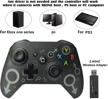 

USB Wired Gamepad Wireless Gamepad Dual Vibration Controller Game Handle 2.2m Power Cord Joypad For Microsoft Xbox One