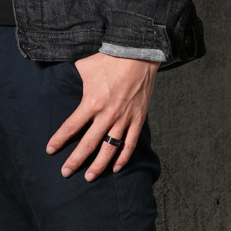 Couple Ring Stainless Steel Colorful Rings Women Purple Crystal Bands Wedding Engagement Jewelry Accessories wedding rings finger rings fashion rings engagement rings fashion ring couple rings crystal rings stainless steel rings metal rings