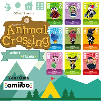 

073-081 Series 1 Mochuarfid Amiibo Amibo Cards Nintendo Animal Crossing Card Amiibo Card Work for Ns Games Mochuarfid Carte