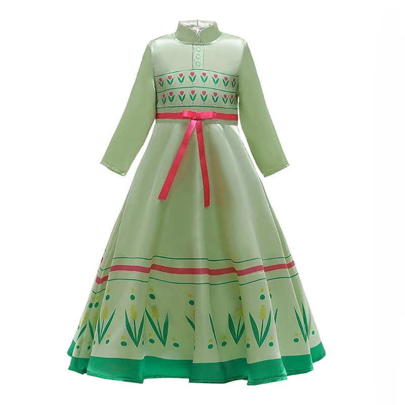 Dress C Платья «Эльза» для девочек; костюмы принцессы для рождественской вечеринки, костюмированной вечеринки, дня рождения; комплект аксессуаров «Эльза»; детская одежда для девочек - Цвет: Dress C