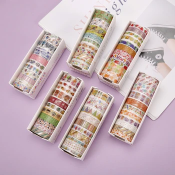

10roll COCO 2 Glit Masking Tape Set Coffee Candy Fruit Urban Party Adhesive Paper Washi Tapes Note Stickers Decoration DIY A6817
