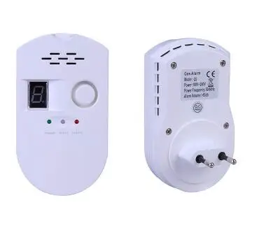 EU plug ЕС Великобритания сигнализация утечки газа, LPG/природный газ/уголь датчик детектора газа плагин детектор утечки газа сигнализация с звуПредупреждение - Цвет: EU plug