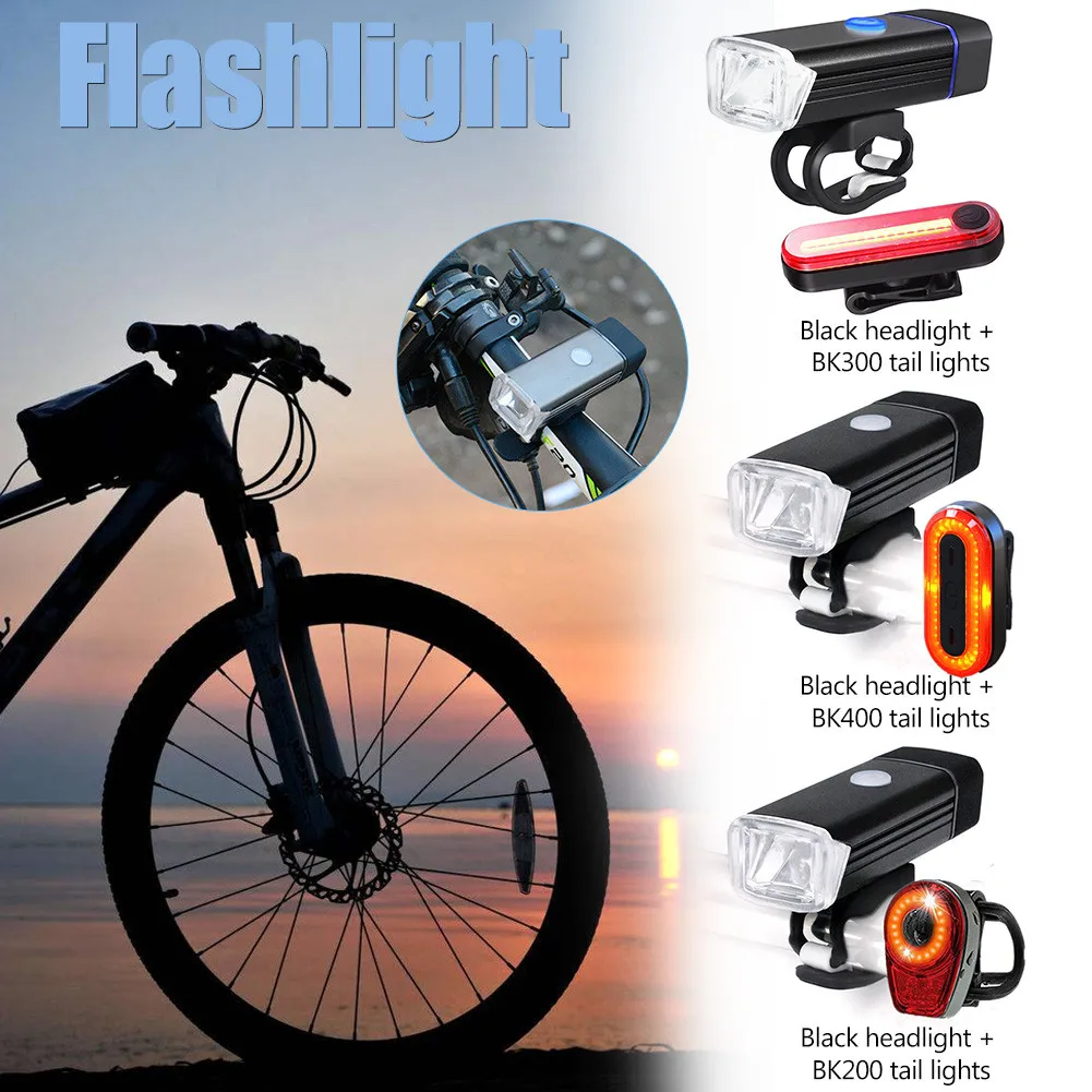 Usb Rechargeable Bike Light Front Handlebar Cycling Led Light Battery Flashlight Torch Headlight Bicycle Accessories