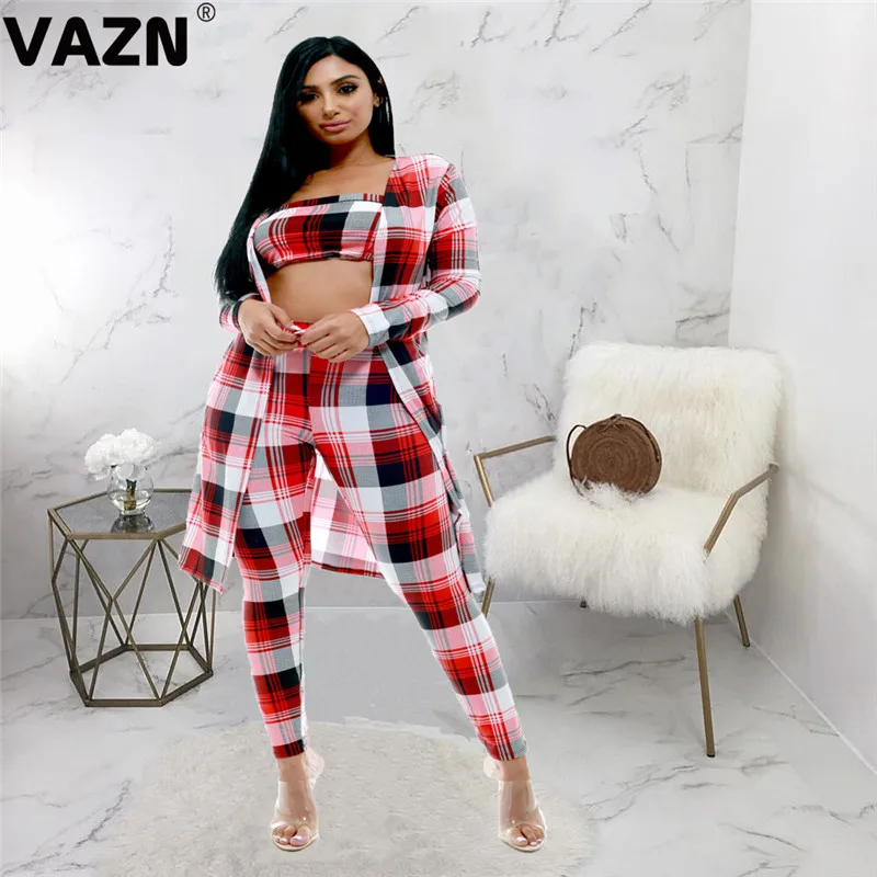 Элегантный Новый 2019 летний сексуальный женский комплект из 3 предметов VAZN GJH1053