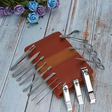 Набор для маникюра 14 шт./компл. Нержавеющая сталь маникюра и педикюра, фрезер машинки для стрижки ногтей, набор для ногтей Уход за лошадьми набор инструментов акриловый Фрезер для ногтей cо шлифовальными комплект r