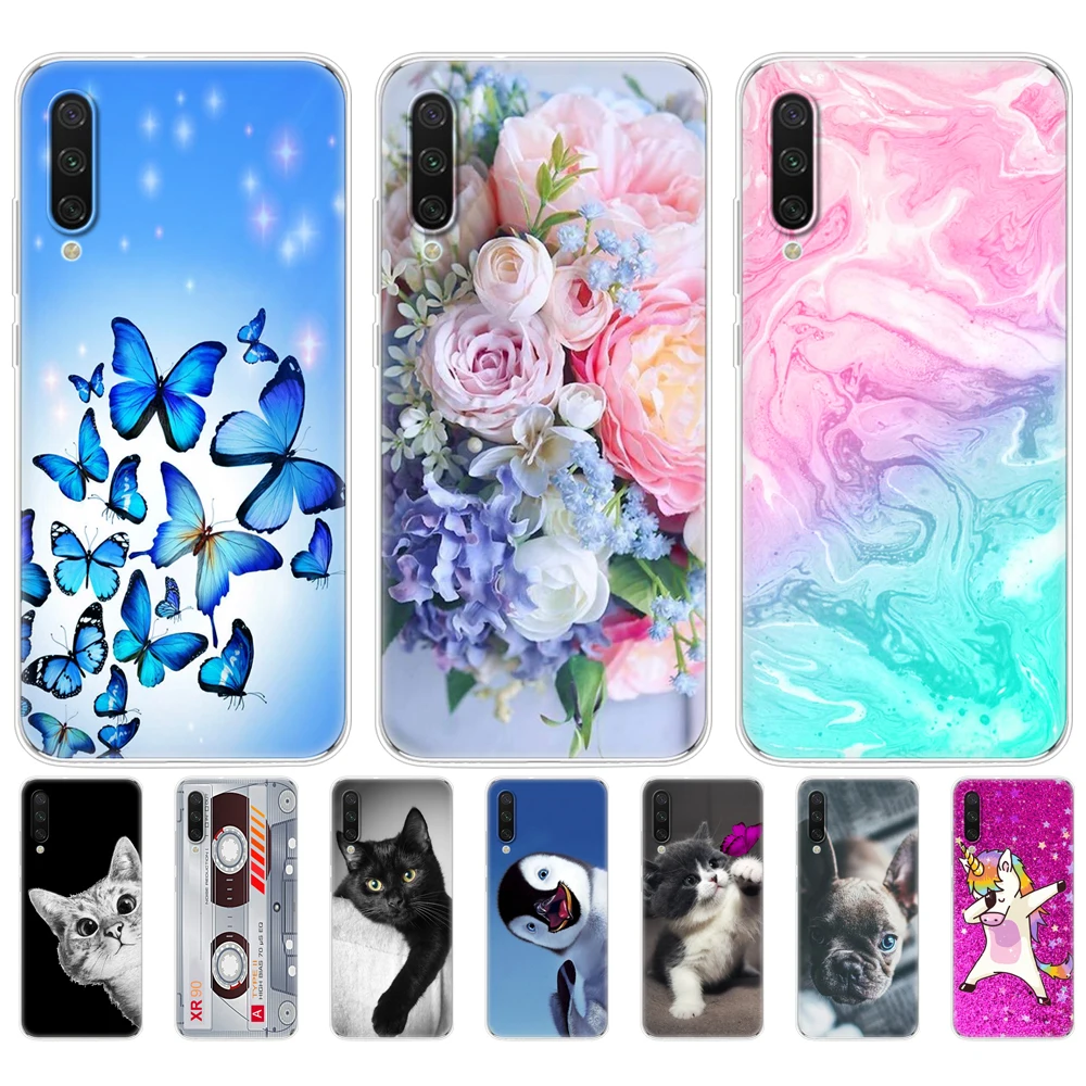 Силиконовый чехол для Xiaomi MI A3 с полной защитой мягкая задняя крышка из ТПУ чехлы