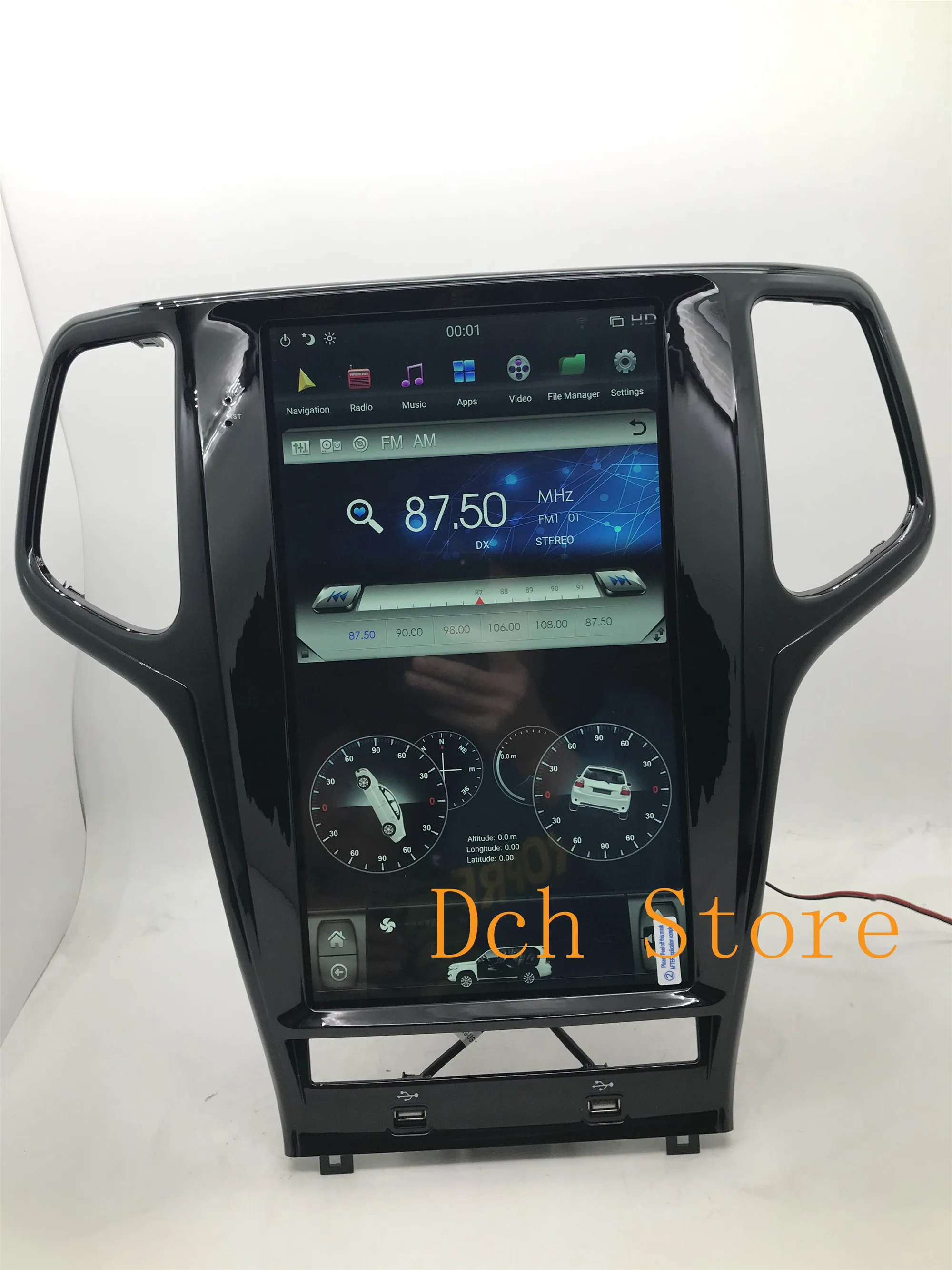 13,6 дюймов вертикальный экран Tesla стиль Android 8,1 автомобильный DVD gps плеер для Jeep Grand Cherokee 2011- px6 carplay радио navi
