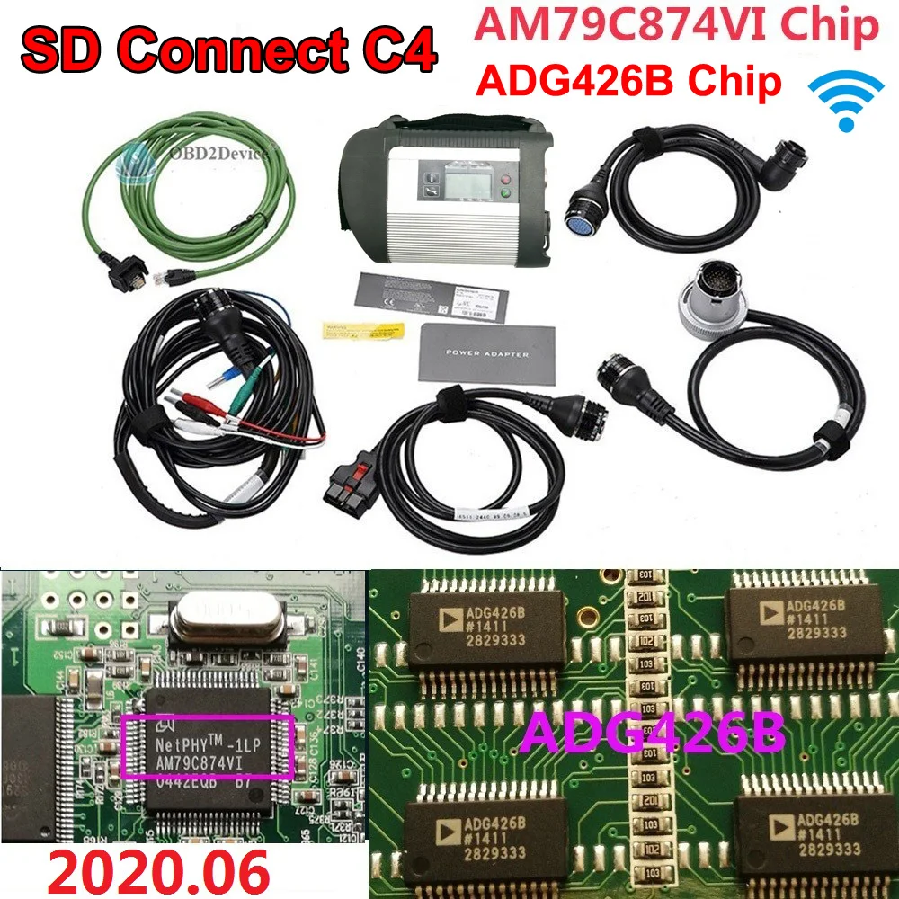 A +++ лучшее качество чип AM79C874VI MB STAR C4 SD Подключение компактный 4 диагностический