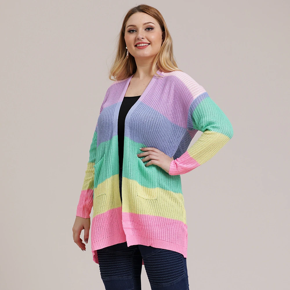 rainbow sweater plus size