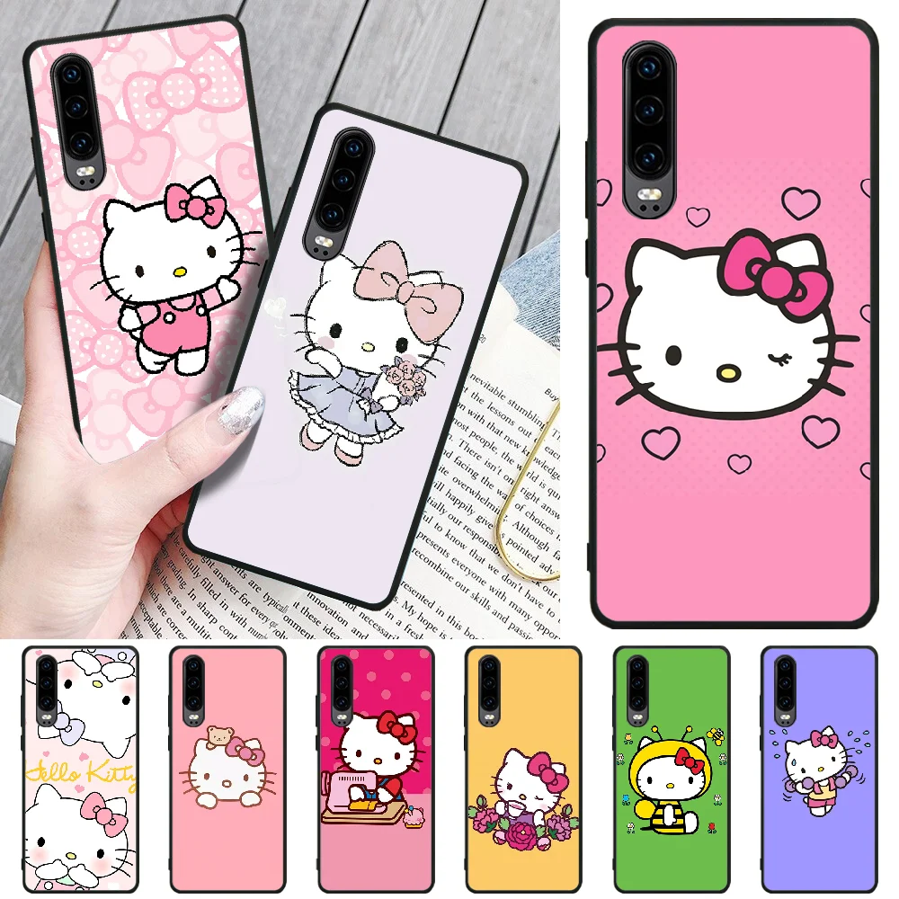 

OFFeier Lovely pink Hello Kitty DIY Luxury Phone Case For Huawei P8 lite 2017 P9 P10 20Pro Lite Pro P30lite P Smart 2019