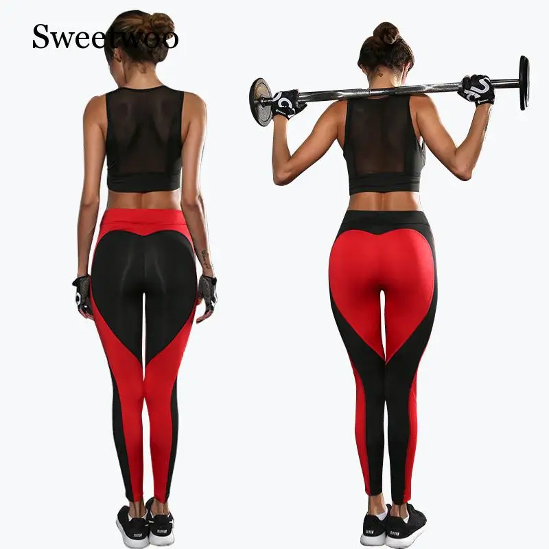SWEETWOO новинка 2019 сексуальные женские штаны для йоги с надписью Love размера плюс