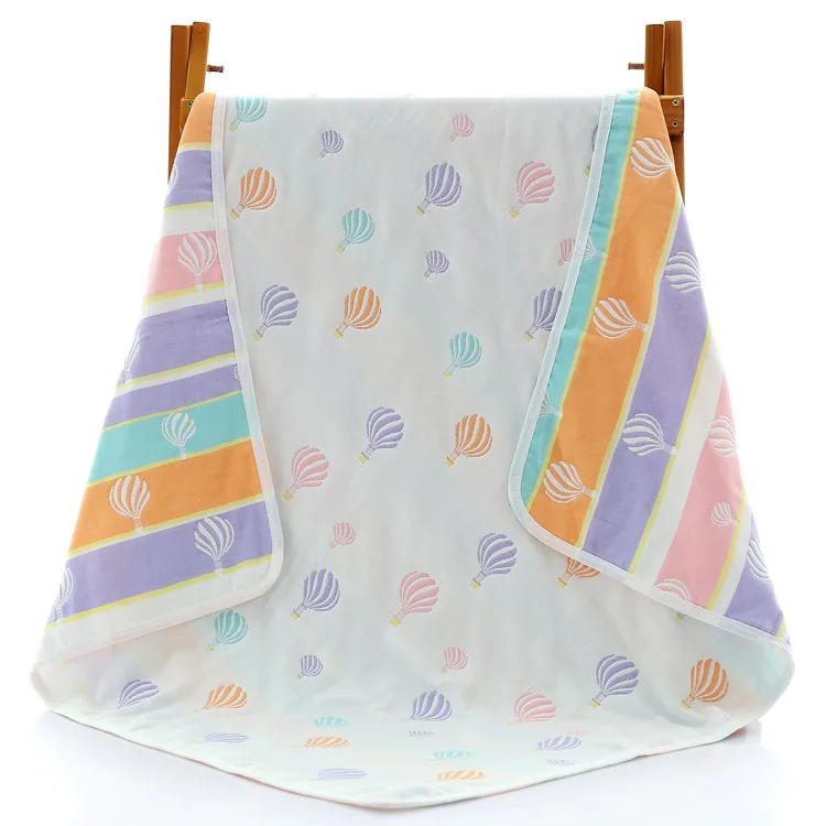 6-Layer Pure Cotton Gauze Infant Children's Quilt Towel Blanket Baby Children's Quilt Blanket Large Bath Towel Gaoyang Manufactu