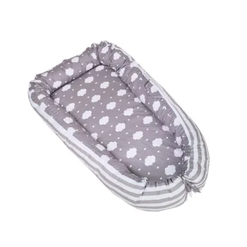 

Baby Portable Bed Nest Cotton Travel Crib Newborn Sleeping Basket Cot Mattress Printing Nursing Washable Met